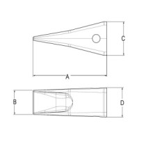 Зуб J700 для екскаватора