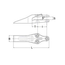 Зуб KOMATSU моноблок