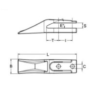 Зуб KOMATSU моноблок
