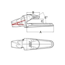Адаптер зуба ESCO SUPER V19 для екскаватора 5854.V19