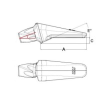 Адаптер зуба ESCO SUPER V17 навантажувальний 8806.V17