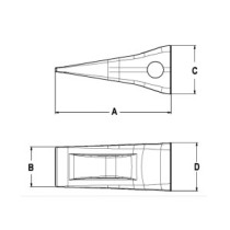 Зуб ковша KOMATSU K4