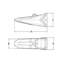 Зуб типу rock penetration KOMATSU SKP3