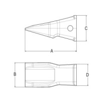 Зуб J550 посилений HD для навантажувача