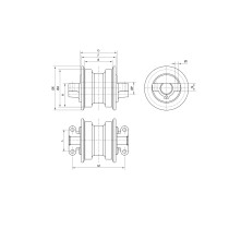 РОЛИК ОПОРНИЙ HANIX H75 C