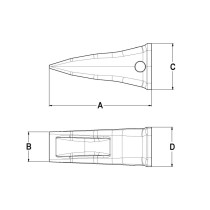 ЗУБ J350 ПОСИЛЕНИЙ HD ДЛЯ ЕКСКАВАТОРА