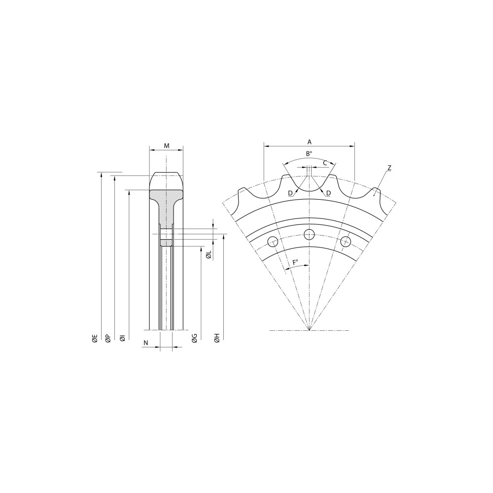 Ведуче колесо ATLAS COPCO ROC 203