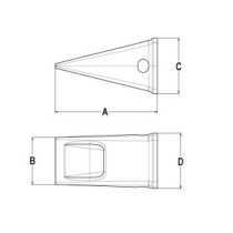 Зуб J450 короткийДля екскаватора