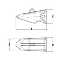 Зуб J550 скельний для навантажувача