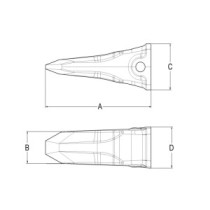 Зуб J400 скельнийДля екскаватора