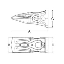 Зуб J250 UNIK посилений для навантажувача