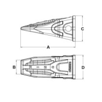 Зуб J800 UNIK Посилений Dля екскаватора