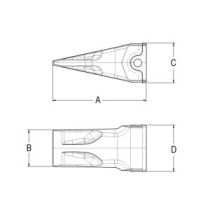 Зуб J450 типу SymmetricalДля екскаватора