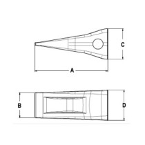 Зуб екскаватора KOMATSU K4
