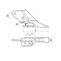 Зуб моноблок JCB 3CX, 4CX