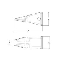 Зуб J400 типу penetration для екскаватора.