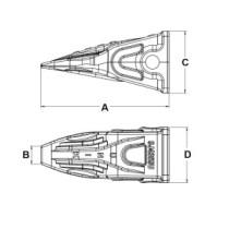 Зуб J550 UNIK посилений типу penetration (проникнення) для екскаватора.