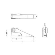 Зуб CATERPILLAR кутовий, моноблок