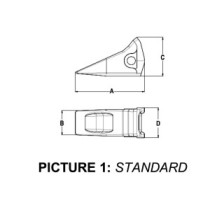 Зуб до ЗРИВАЧА довгий / звичайний В.