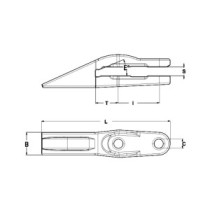 Зубець KOMATSU моноблок
