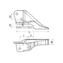 Зуб KOMATSU моноблок