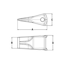 Зуб типу СИМЕТРИЧНИЙ KOMATSU S1