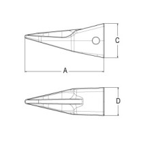 Зуб J400 типу TIGER LONG для екскаватора