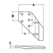 Бічний ніж лівої ковша KOMATSU PC300 PC300HD PC360