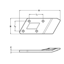 Нож боковой ковша левый KOMATSU PC200 PC228US HB205