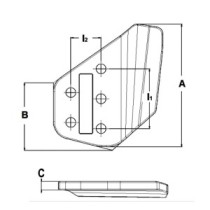 Бічний ніж лівий KOMATSU PC400 PC400HD PC450