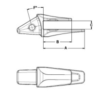 Адаптер ковша для зварювання KOMATSU PC228UU PC200CA PC200