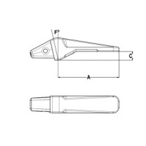 Адаптер зарядний для зварювання лівий KOMATSU WA430 WA470 WA480
