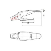 Адаптер зуба ESCO SUPER V39 для навантажувачів.
