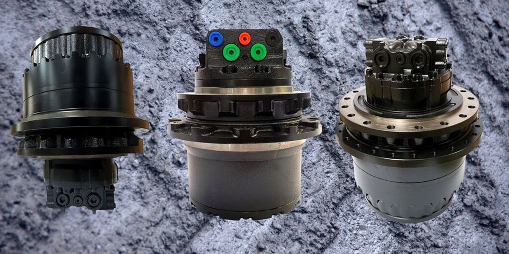 Три різні моделі планетарних редукторів, що використовуються в гусеничних транспортних засобах.