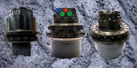 Три різні моделі планетарних редукторів, що використовуються в гусеничних транспортних засобах.