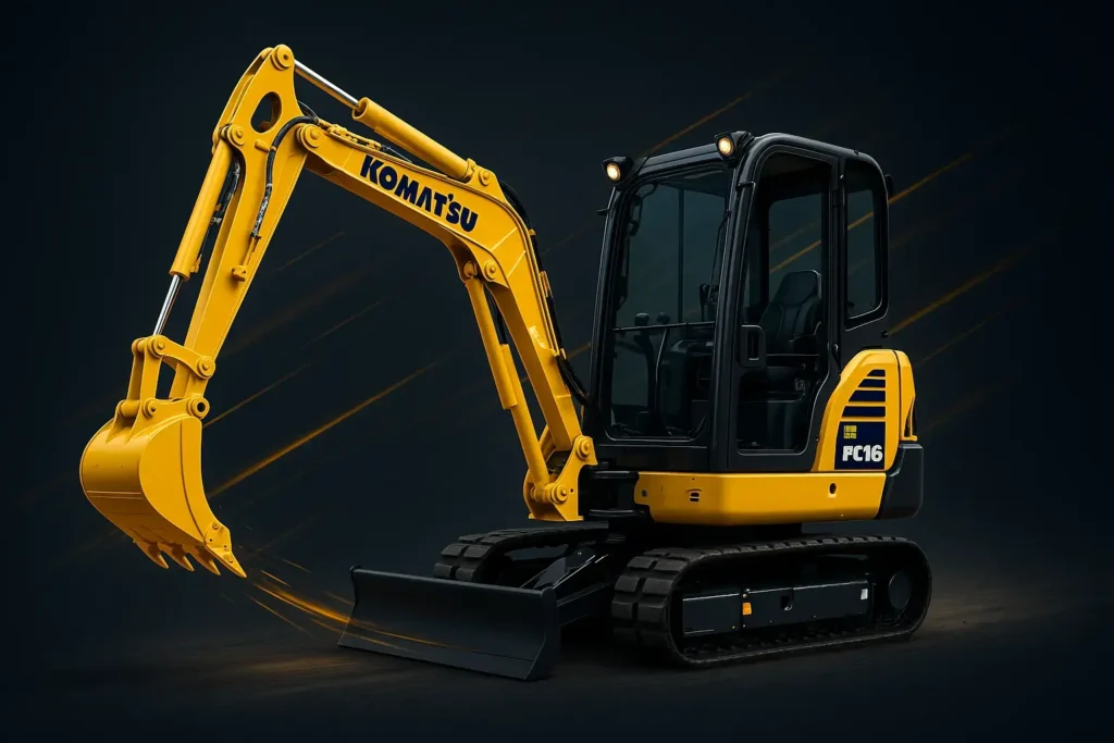 Komatsu PC16 – характеристики міні-екскаватора та його застосування