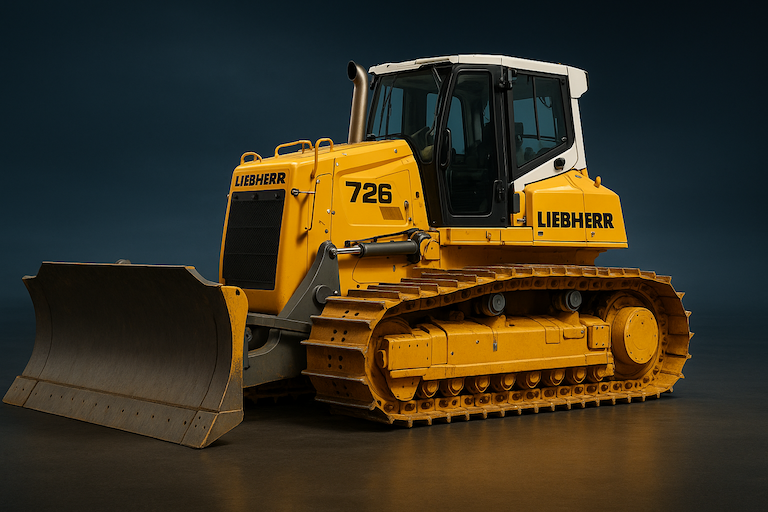 Бульдозер Liebherr PR 726 LGP – вигляд гусеничної машини з відвалом